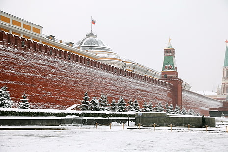 붉은 광장, 러시아, 러시아, 모스크바, 눈, HD 배경 화면 HD wallpaper