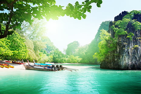 8k, booking, Thailand, travel, beach, mountains, Similan Islands, rest, ocean, 4k, vacation, 5k, HD wallpaper HD wallpaper