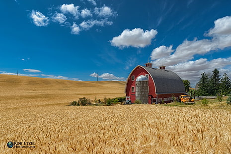 fotografía, naturaleza, granja, silo, granero, Fondo de pantalla HD HD wallpaper