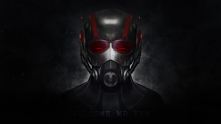 Fond d'écran Marvel Antman, texte, fond sombre, film, inscription, sombre, casque, Marvel, film, casque, Ant-man, Fond d'écran HD