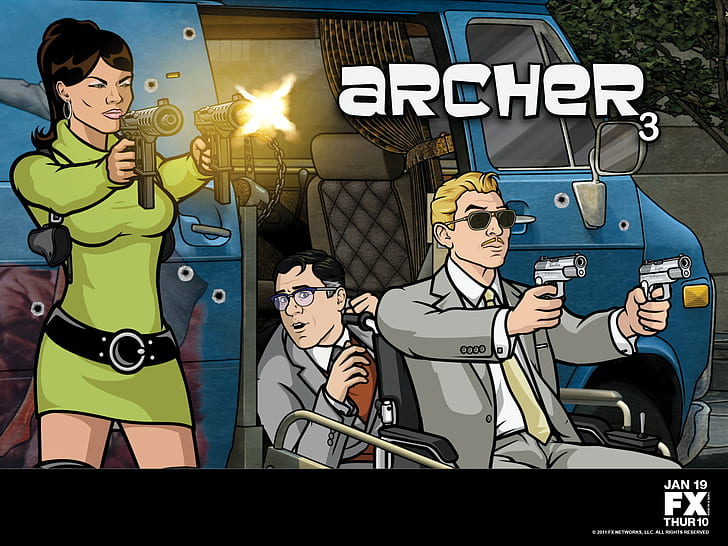 Archer HD, fond d'écran archer, dessin animé / bande dessinée, archer, Fond d'écran HD