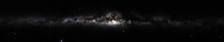 Via Láctea espaço galáxia tela tripla, HD papel de parede