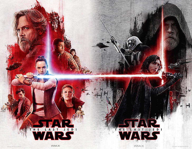 Guerra nas Estrelas: Os Últimos Jedi, Luke Skywalker, sabre de luz, HD papel de parede