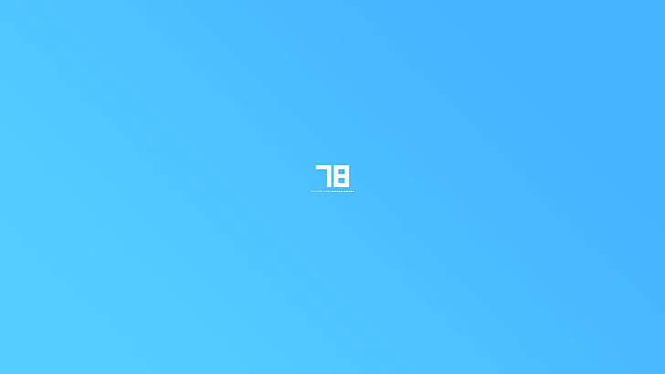 78 номер със син фон, минимализъм, цветен, Trap Nation, прост, прост фон, свеж, HD тапет