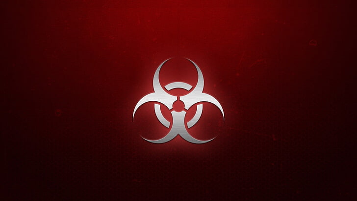 биологическая опасность, логотип, HD обои