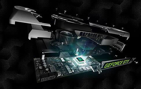 illustrazione della scheda grafica GeForce GTX nera, Nvidia, GeForce, scheda video, Hi-Tech, GTX 780, Sfondo HD HD wallpaper