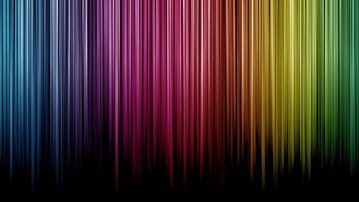 ilustrasi warna-warni, garis, vertikal, multi-warna, latar belakang, bayangan, Wallpaper HD