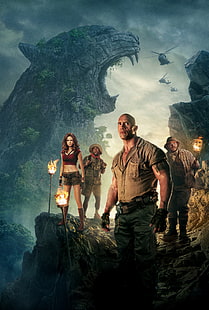 Dwayne Johnson, Jumanji: Willkommen im Dschungel, Jack Black, Karen Gillan, Kevin Hart, HD-Hintergrundbild HD wallpaper