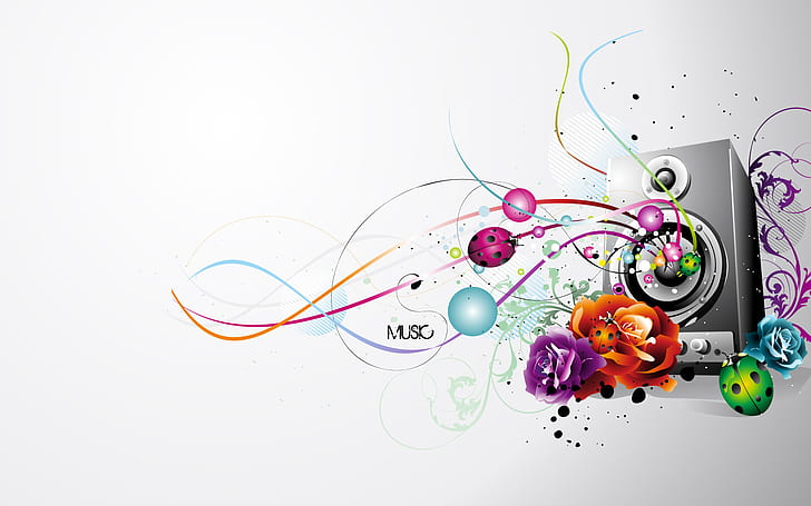 Music Line Vector, музика, вектор, линия, вектор и дизайн, HD тапет