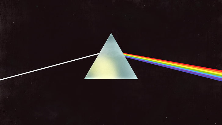 Pink Floyd Le côté obscur de la lune, Pink Floyd, Le côté obscur de la lune, musique, triangle, Fond d'écran HD