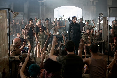 Jogos Vorazes Zombando de Jay, Jennifer Lawrence, Katniss Everdeen, Jogos Vorazes: Mockingjay, Parte 1, HD papel de parede HD wallpaper