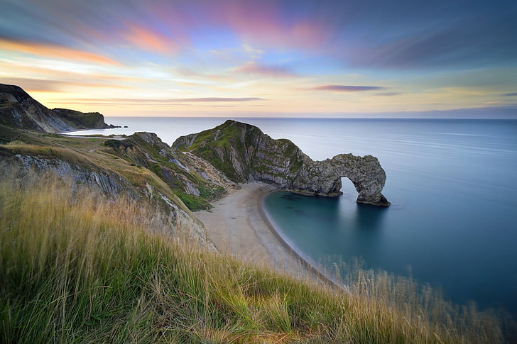 Earth, Durdle Door, Cliff, Dorset, England, Limestone, Sea, Shore, HD wallpaper