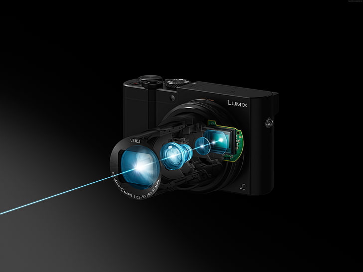 single-lens, 4k video, lens F2.8-5.9 LEICA DC, Panasonic LUMIX TZ100, review, camera, reflex, HD wallpaper