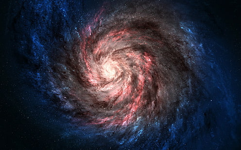 digitale kunst, weltraum, universum, sternen, nebel, schwarze löcher, spirale, spiralgalaxie, galaxie, HD-Hintergrundbild HD wallpaper