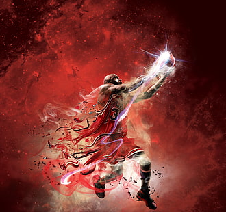 โปสเตอร์ดิจิตอล Michael Jordan, Michael Jordan, NBA, Basketball, HD, 4K, วอลล์เปเปอร์ HD HD wallpaper