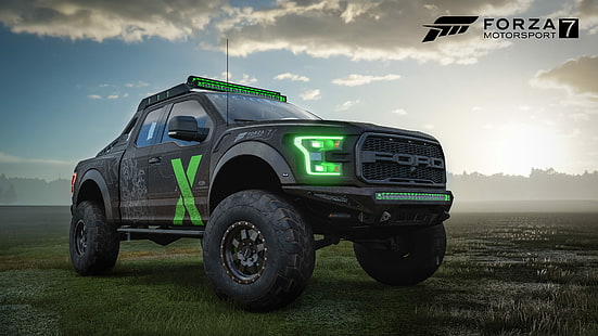 Forza, Ford Raptor, f150 Raptor, Xbox, Ford, Auto, LKW, Forza Motorsport 7, Videospielkunst, HD-Hintergrundbild HD wallpaper