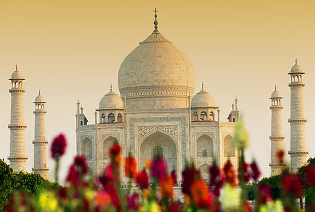 Agra, 4K, Taj Mahal, India, HD wallpaper HD wallpaper