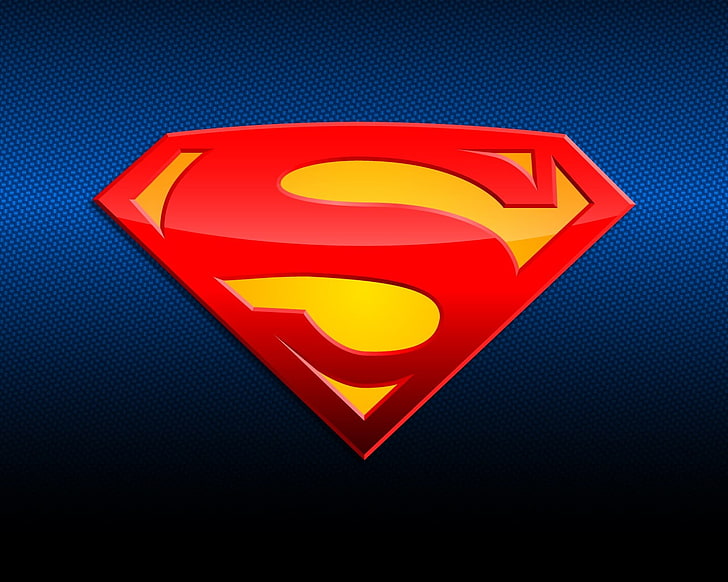 スーパーマンのロゴ、スーパーマン、ロゴ、 HDデスクトップの壁紙