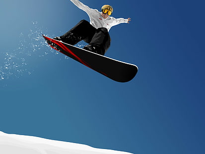 Snowboard Snowboarding Snow Winter Jump HD, sport, śnieg, zima, skok, snowboard, snowboard, Tapety HD HD wallpaper