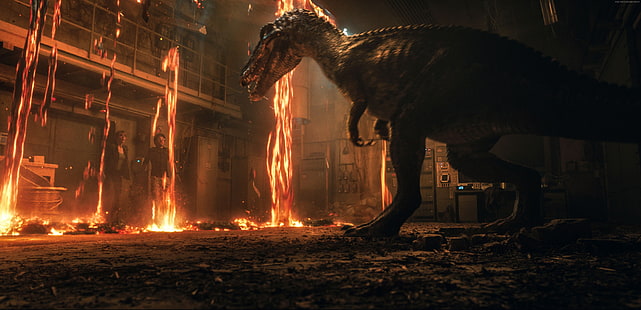 Jurassic World: Fallen Kingdom, 5K, dinosauro, Sfondo HD HD wallpaper