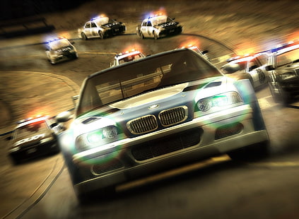 Need for Speed ​​Most Wanted ، غطاء لعبة على شكل سيارة ، ألعاب ، Need For Speed ​​، Chase ، سرعة عالية ، سيارة ، شرطة ، لعبة فيديو ، nfs ، مطلوب ، مطاردة سيارة شرطة، خلفية HD HD wallpaper