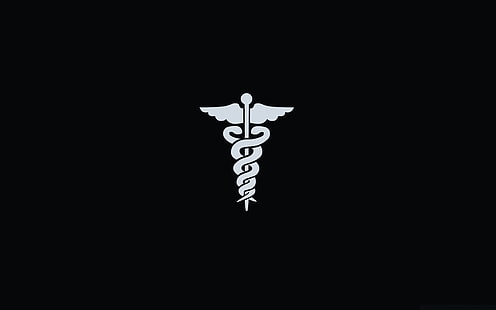 черный, символ, медицина, HD обои HD wallpaper