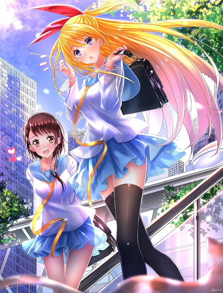 anime girls, Nisekoi, Swordsouls, Onodera Kosaki, HD wallpaper