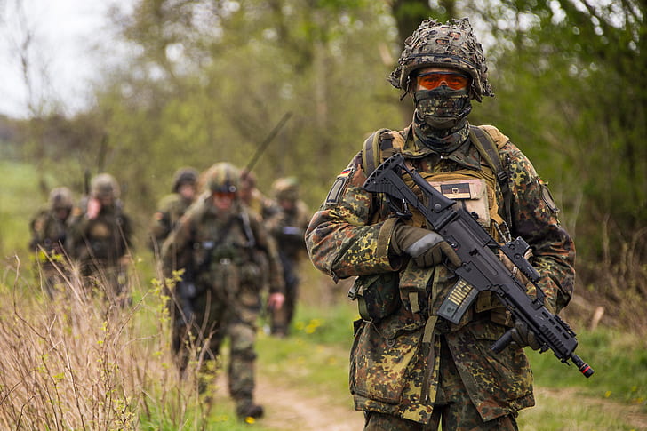 soldiers, machine, Bundeswehr, HD wallpaper