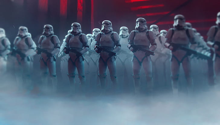 Star Wars, Soldiers, Art, Stormtroopers, StarWars, Sergii Golotovskiy, by Sergii Golotovskiy, Imperial Stormtroopers, HD wallpaper