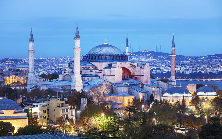 Masjid, Hagia Sophia, Wallpaper HD