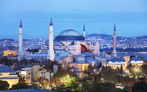 Mesquitas, Hagia Sophia, HD papel de parede HD wallpaper