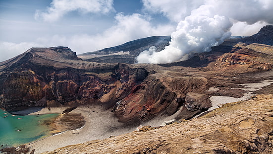 Камчатский вулкан широкий, HD обои HD wallpaper