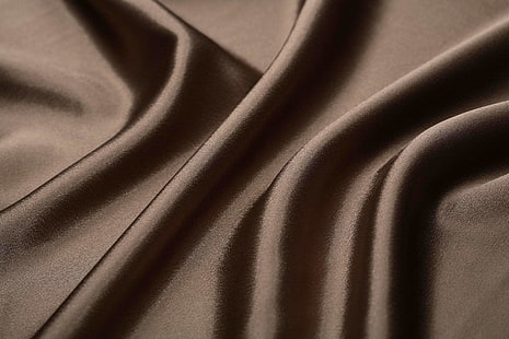 svart textil, struktur, siden, tyg, brun, veck, HD tapet HD wallpaper