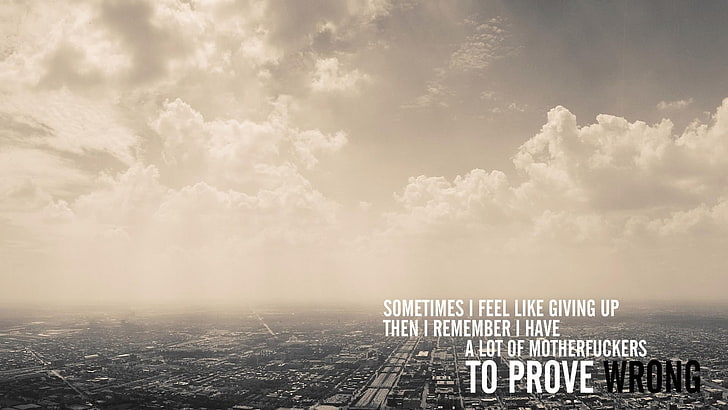 city buildings with text overlay, bird's eye vie city quote text overlay, quote, motivational, typography, cityscape, Chicago, HD wallpaper