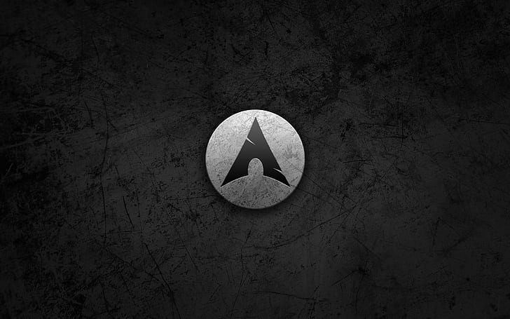 معرض Arch Linux ، شعار السهم الفضي والأسود ، القوس ، المعرض ، Linux، خلفية HD