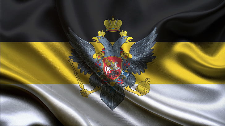 орел, флаг, Российская империя, HD обои