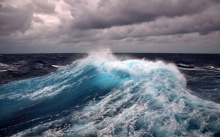 Wind, storm, sea wave, water, Wind, Storm, Sea, Wave, Water, HD wallpaper