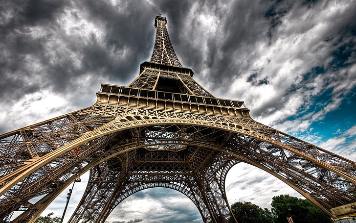 에펠 탑, 파리, 프랑스, ​​에펠 탑의 그림, HD 배경 화면