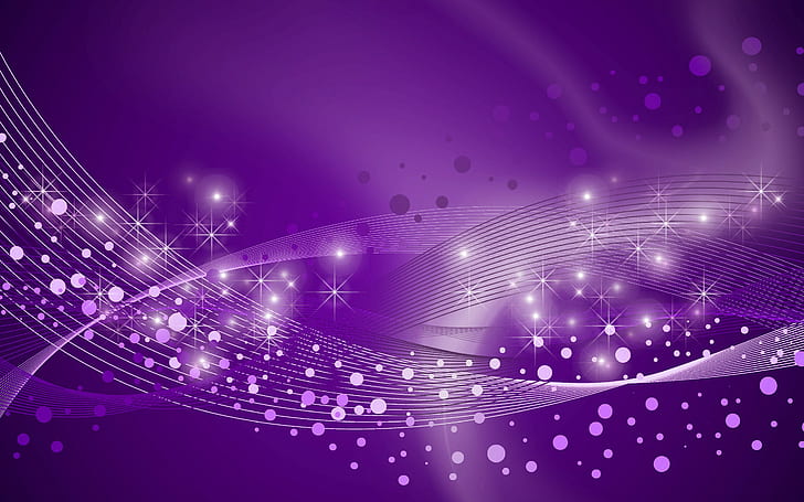 Latar belakang abstrak ungu, wallpaper ungu dan putih, garis, lingkaran, bintang, latar belakang ungu, Wallpaper HD