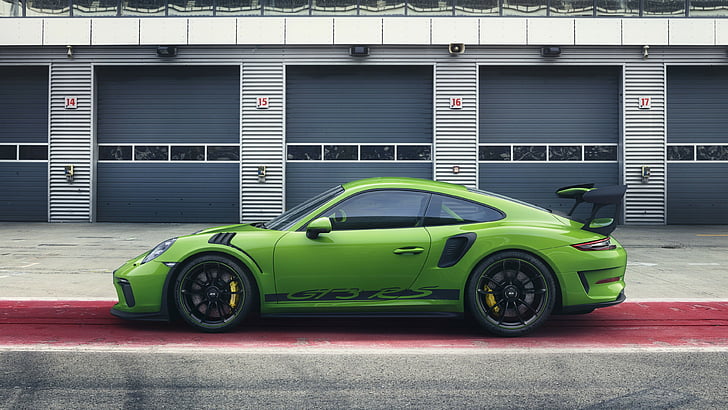 зелено Porsche GTS RS купе, Porsche 911 GT3 RS, спортна кола, 4k, HD тапет