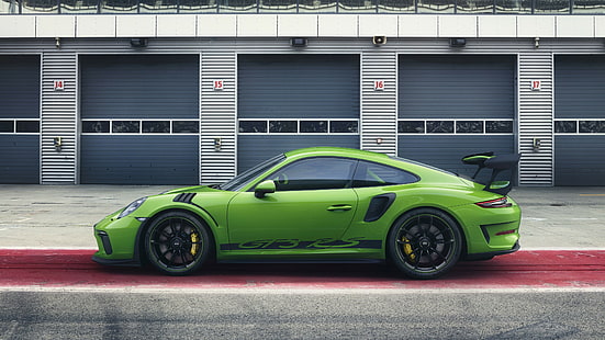 녹색 Porsche GTS RS 쿠페, Porsche 911 GT3 RS, 스포츠카, 4k, HD 배경 화면 HD wallpaper