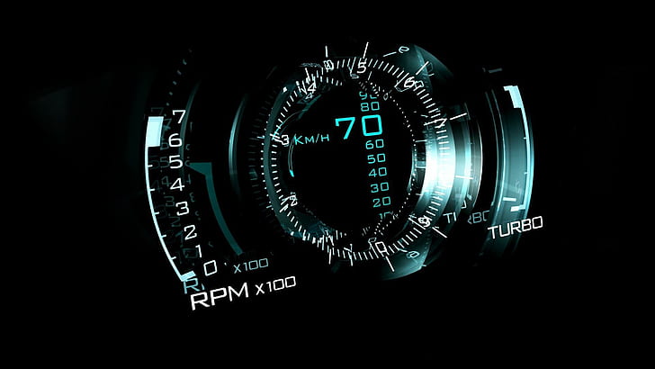 Saab speedometer, teal rpm gauge, cars, 1920x1080, speedometer, saab, HD wallpaper