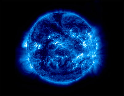 الشمس الزرقاء الفضاء الخارجي 1024x788 Aircraft Space HD Art ، الأزرق ، الشمس، خلفية HD HD wallpaper