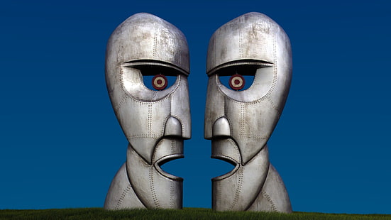 gray man stone wallpaper, Pink Floyd, the division bell, music, HD wallpaper HD wallpaper