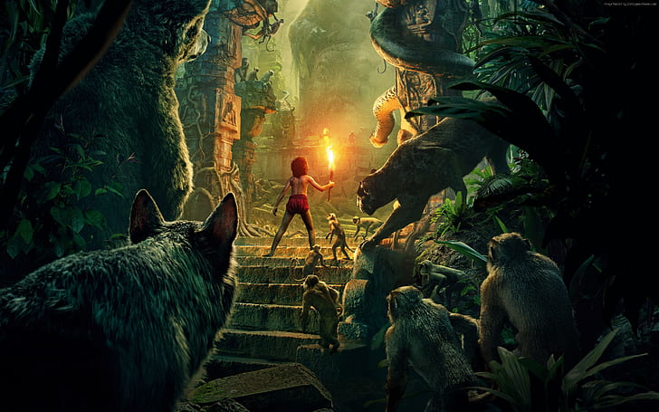 Bagheera, Film Terbaik, The Jungle Book, Mowgli, Wallpaper HD