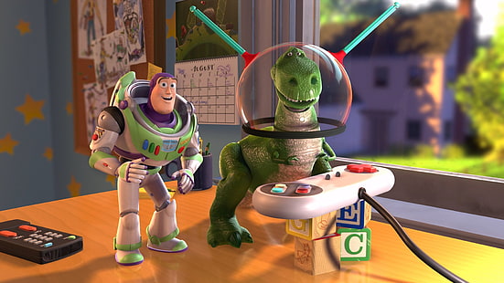 Toy Story, Buzz Astral, Rex (Toy Story), Tapety HD HD wallpaper