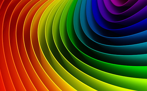 Rainbow Art 3D, papel de parede do forro de arco-íris, Aero, Rainbow, HD papel de parede HD wallpaper