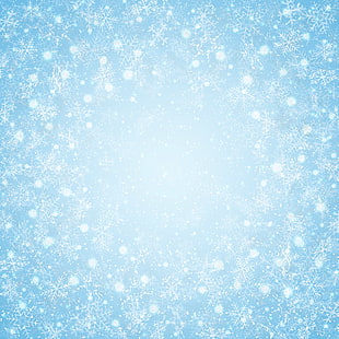 hiver, neige, flocons de neige, fond, Noël, bleu, Fond d'écran HD HD wallpaper