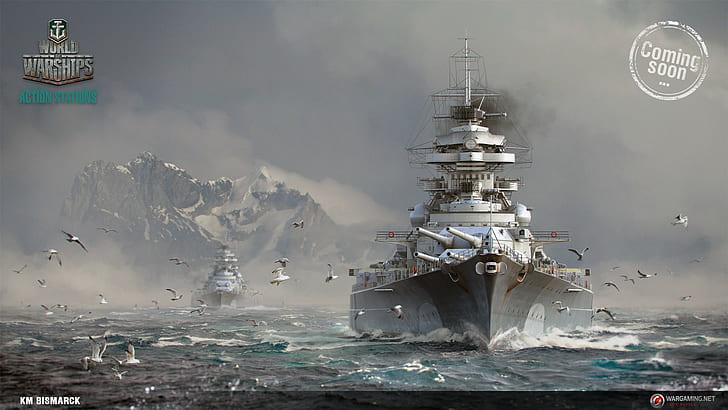 World of Warships, бойни игри, HD тапет