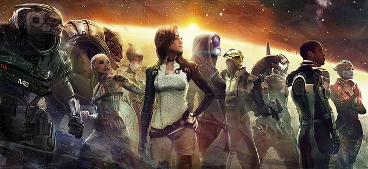 映画イラスト、Mass Effect、Mass Effect 2、ビデオゲーム、ビデオゲームキャラクター、ミランダ・ローソン、 HDデスクトップの壁紙